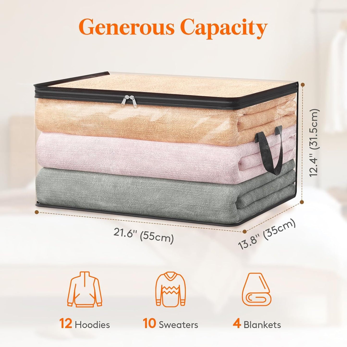 Buy 2 Get 1 Free❤️📦Large Heavy-Duty Thick Plastic Clear Storage