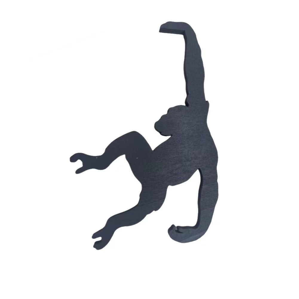 Wooden Gorilla-Shaped Hook - Creative Wall Hanger for Kitchen Door, Rustic Art Decor