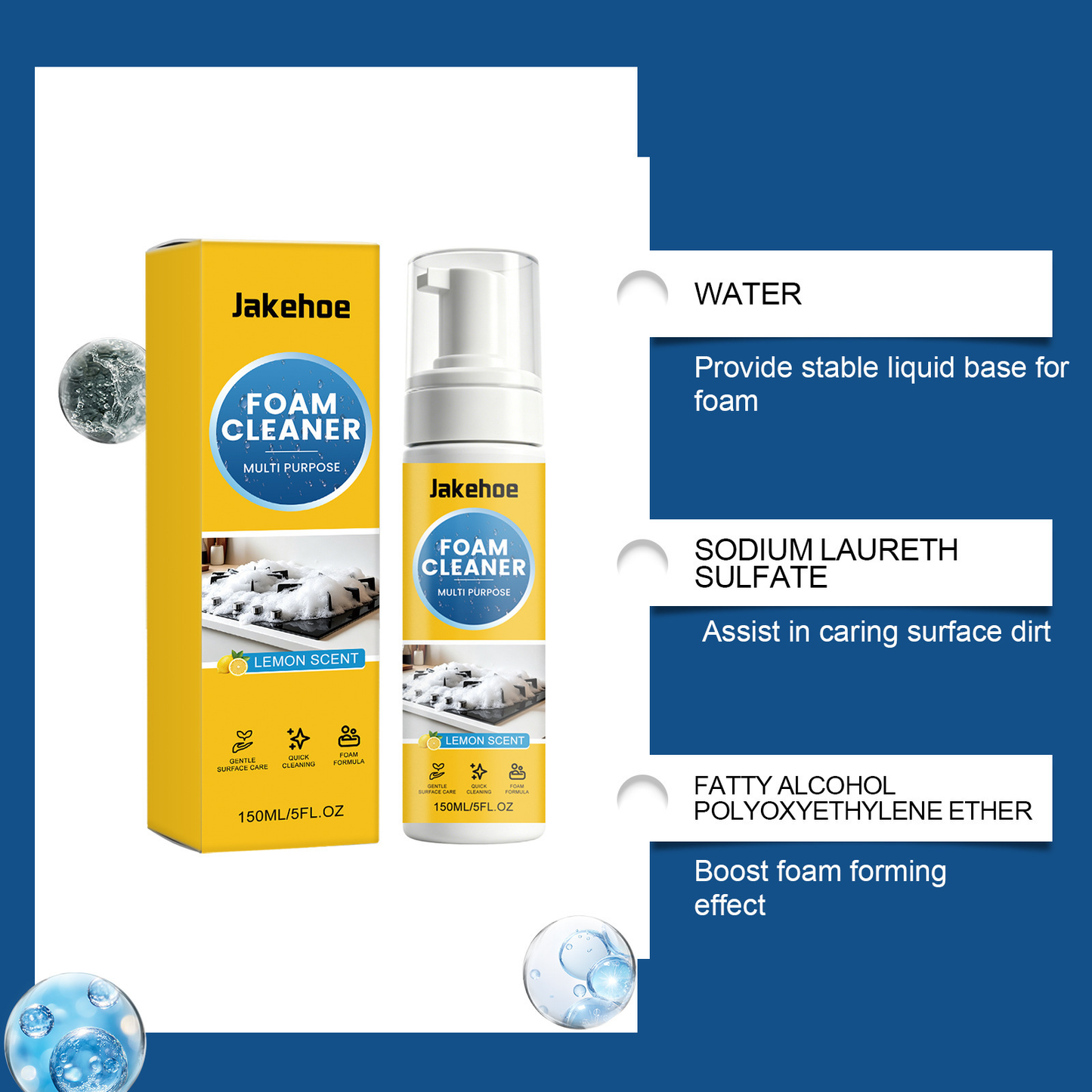 Jakehoe Multipurpose Foam Cleaner