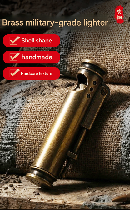 Brass shell casing lighter