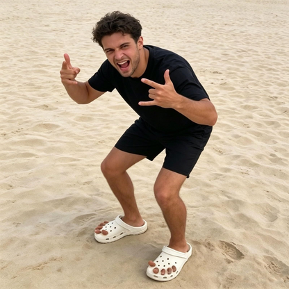 Crocs with 3D toe design and fun details