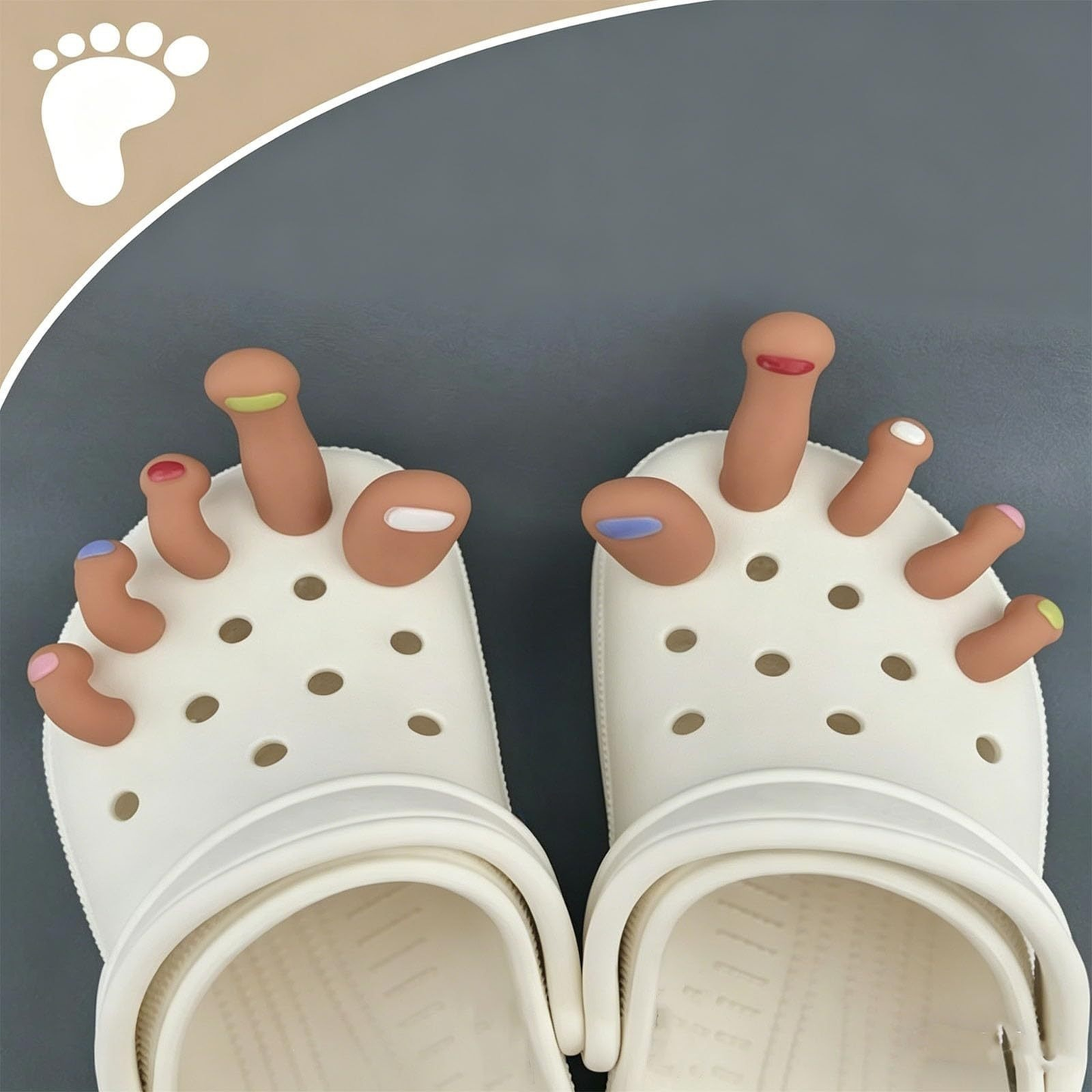 Crocs with 3D toe design and fun details