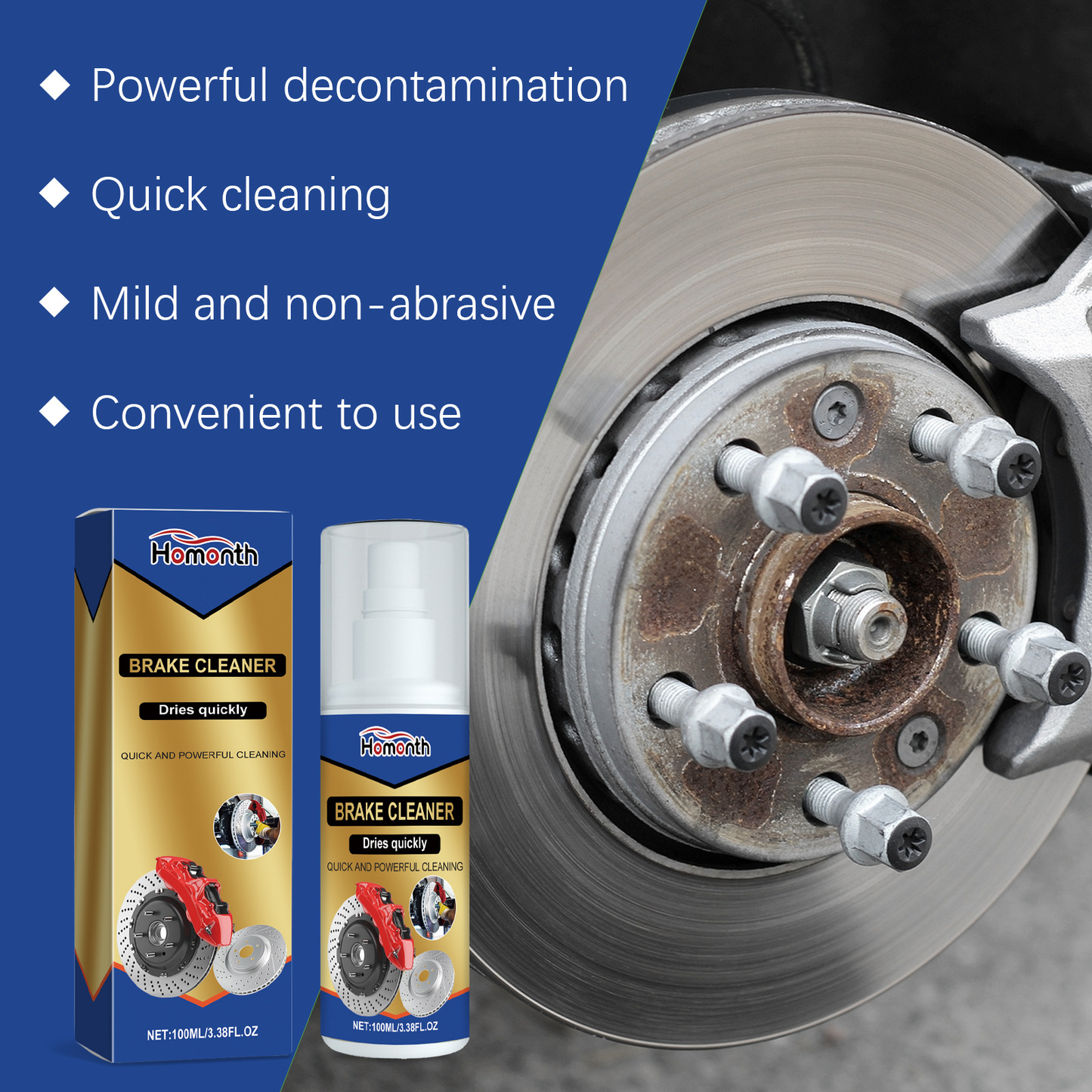 Dirty vehicle brake system cleaner